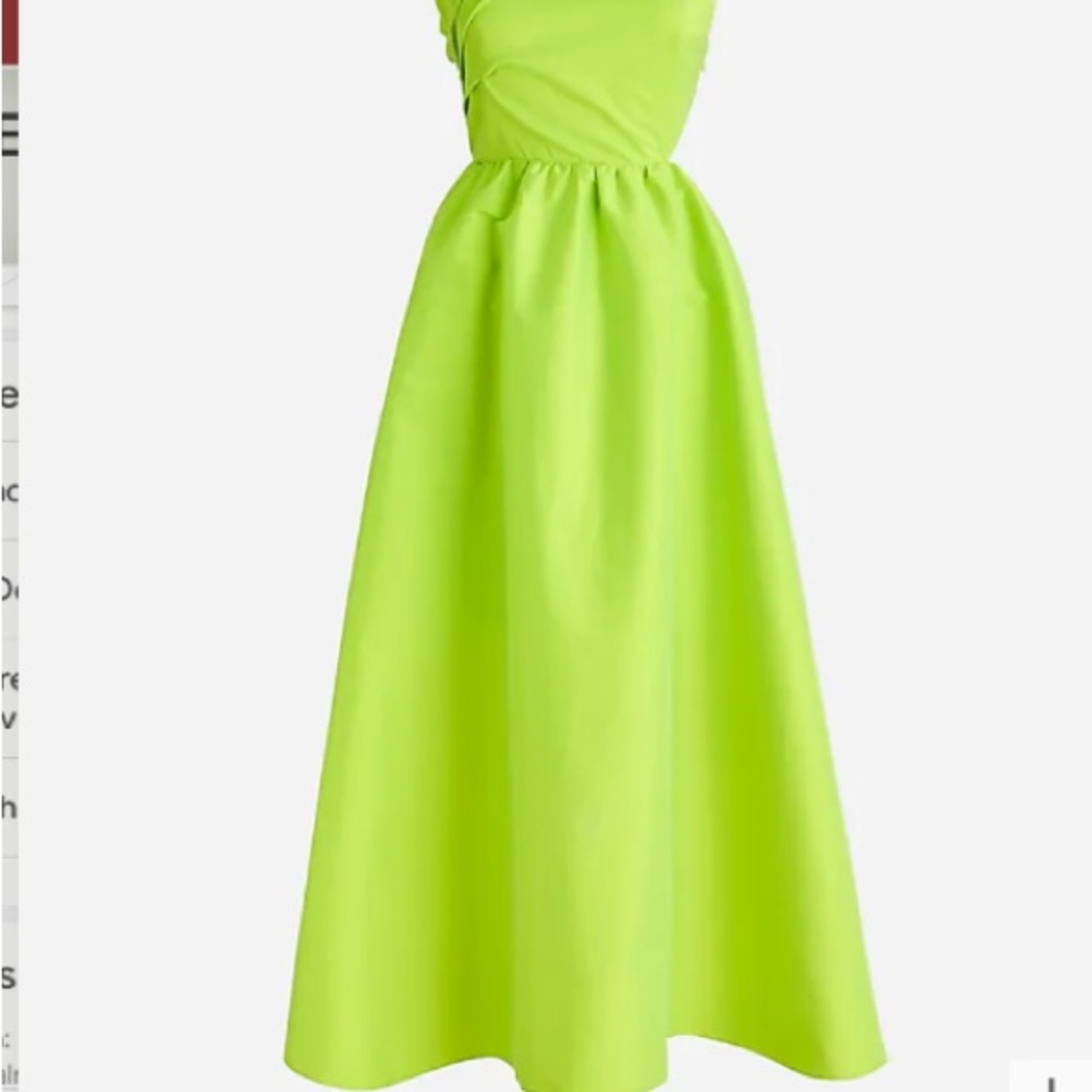 NWT J. Crew Limited-Edition Side Cutout Midi Dress.  Size 00 - Picture 6 of 7